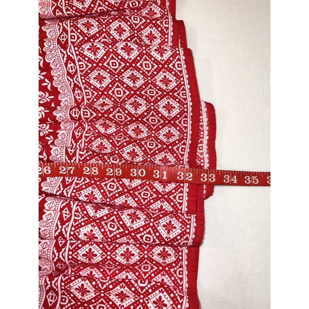 White Stag Skirt Women's M(8-10) Red/White Draw string Waist Cottagecore Boho - Picture 10 of 15